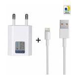 Carregador + Cabo Usb Para iPhone 5 6 7 8 X Xr Xs 11 12 10w Cor Branco