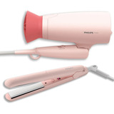 Set De Peluqueria Planchita Y Secador De Pelo Philips Bhp398