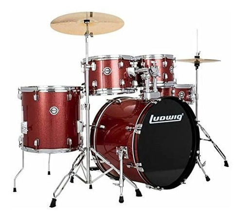 Ludwig Accent Drive - Juego De Batería De 5 Piezas, Lámina R