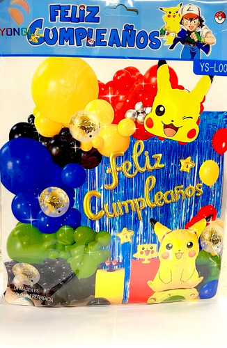 1kit De Decoración De Globos De Pikachu Para Fiestas