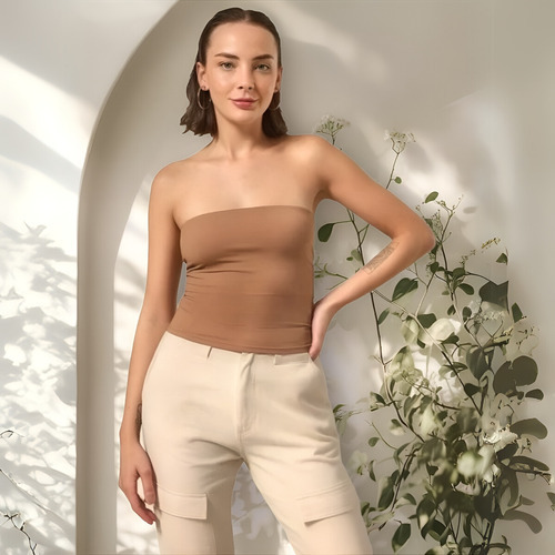 Top Tube Cropped Moda Blogueira Tomara Que Caia