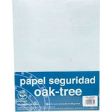 Papel Seguridad Oficio 300 Hojas Marca Oak-tree Azul Claro