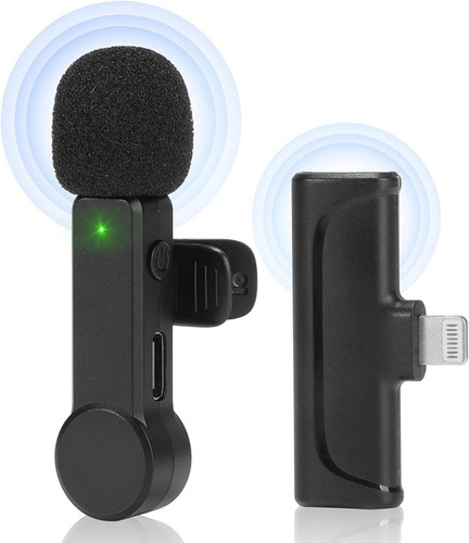 Microfono Inalambrico De Solapa Para iPhone-iPad Con Clip
