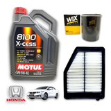 Kit Filtros + 5l Aceite Motul 8100 Honda Civic 1.8 2012a2017