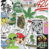 Pack 20 Stickers Cannabis Para Termo, Mate, Compu