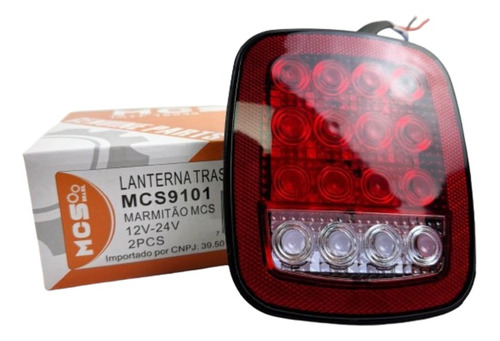 Par Lanterna Traseira Led Universal Marmitao Marmita 12v 24v