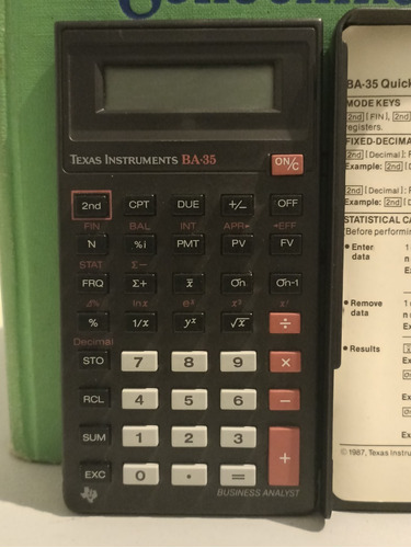 Calculadora Financiera Texas Instrument Ba-35 Vintage