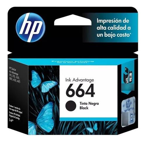 Cartucho De Tinta 664 Hp Negro | Deskjet 1115,2135,3635,3775