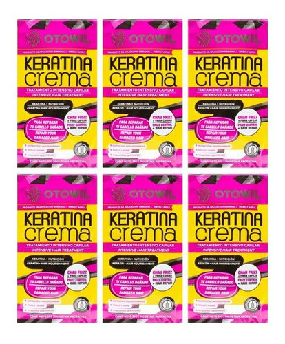 Otowil Keratina Crema Máscara Antifrizz Nutritiva X6 Sobres