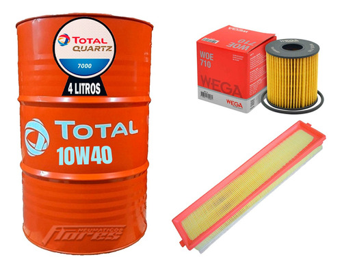 Cambio Aceite 10w40 4l + Kit Filtros Peugeot 207 Compact 1.6