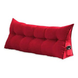 Almofada Cabeceira Ana Cama Casal 140cm Suede Vermelho Linda