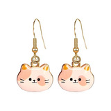 Aretes Dibujos Gato Kawaii Aleación Para Niñas