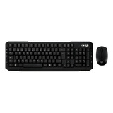 Kit Teclado Mouse Inalambrico Urbano Multimedia Gamer Negro