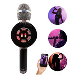 Microfone Karaoke Caixa De Som Sem Fio 4 Efeitos De Voz
