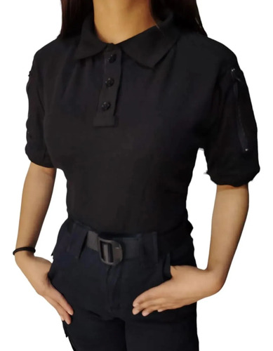 Playera Tipo Polo Táctica Seguridad Policía Militar Dama
