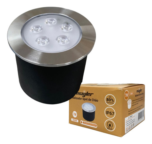 Embutido Solo 7w Balizador Led Blindado Ip67 Spot Chão Piso