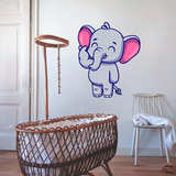 Vinil Decorativo Infantil Bebé Elefante Feliz