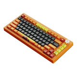 Teclado Akko Modelo 5075b Plus Naruto Uzumaki Cor De Teclado Laranja Idioma Inglês Us