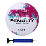 Bola Vôlei Penalty Vp Fun + Bomba De Ar