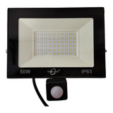 Lampara Reflector Linterna Led 50w Exterior Ip65 Sensor Luz