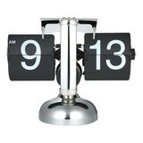 Reloj Plegable Mesa Giratoria De Cuarzo Retro Negro/blanco