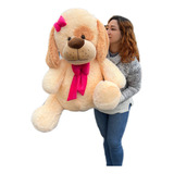 Perro De Peluche Grande De 1 Metro +moño De Regalo 