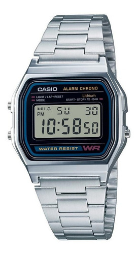 Relogio Casio Feminino Digital Prateado Original A158wa-1df