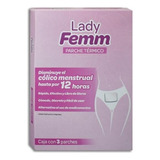 Lady Femm Caja De 3  Parches Térmicos Para Cólicos Color Blanco