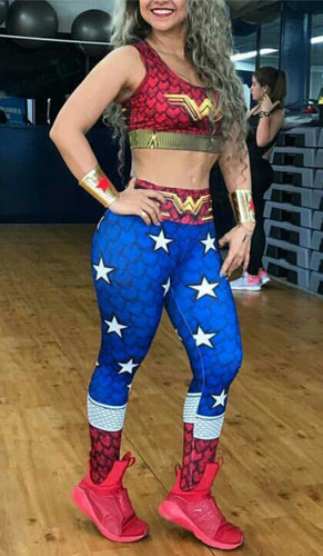 Combo Leggins Licra Lycra Super Heroes Marvel Dc Comics