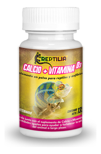 Suplemento Calcio Y Vitamina D3 Para Iguanas, Geckos, Ranas