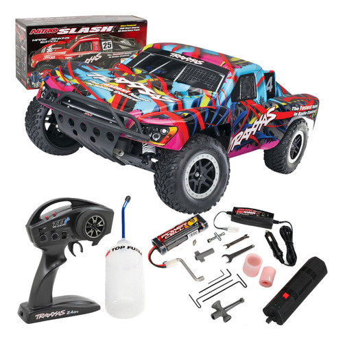 Carro Control Remoto Traxxas Nitro Slash 44056-3 Gasolina Rc