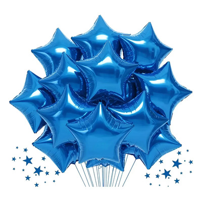 Set 27 Globos Estrella Aluminio 18 Azul Decoración Fiesta Cumpleaños Boda Baby Shower Graduación Navidad Arco Globos Metálicos Brillantes | MercadoLibre