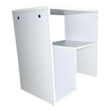 Mesa Auxiliar Minimalista Blanco Melamina Armable/desarmable