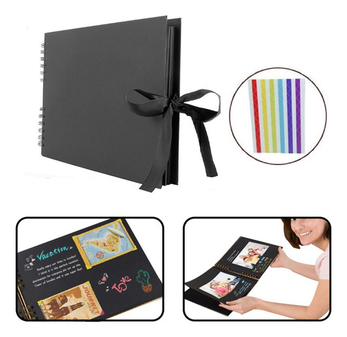 Álbum Scrapbook 40 Folhas De Foto Kraft Caderno Assinaturas