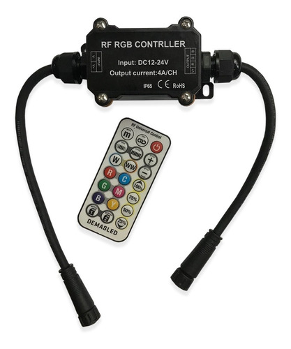 Controlador Rgb Programable Exterior 12-24v 12a Con Memoria
