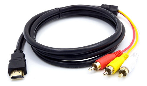 Cable Adaptador Hdmi A Rca Av Video 3 Rca