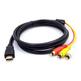 Cable Adaptador Hdmi A Rca Av Video 3 Rca