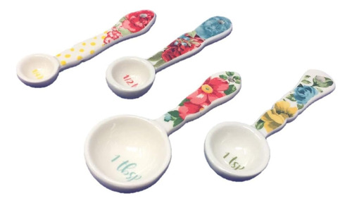 Pioneer Woman Vintage Floral Ceramic Measuring Spoons