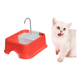 Bebedouro Gato Bebedouro Para Gatos E Cães Fonte Água 110v Cor Vermelha Quadrada Bivolt