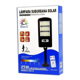 Lampara Solar Led 25w Control Ip65 2250lm Paquete 10 Piezas