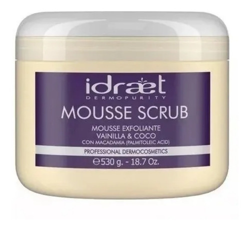 Idraet Exfoliante Rostro Cuerpo Mousse Scrub Vainilla Y Coco