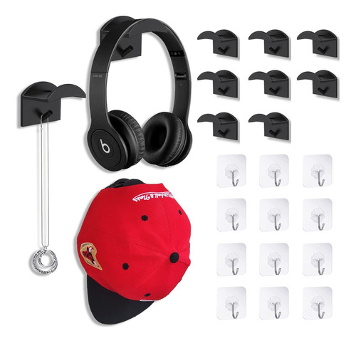 20 Piezas Organizador De Ganchos Para Gorras Percheros Pared