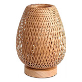 1 Lámpara De Bambú Con Pantalla, Pieza Central, Dispositivo