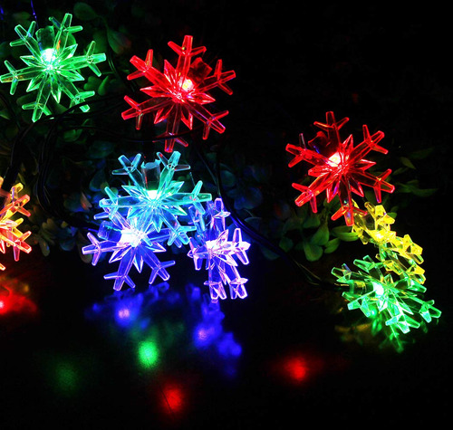 Splocolor - Guirnalda De Luces Solares De Navidad Para Exter