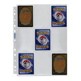30 Folhas Plástica Fichário Cards Gpk Magic 11 Furos Pokémon