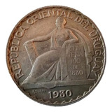 Moneda Uruguay  20 Centavos 1930 - Plata 08 (x74 