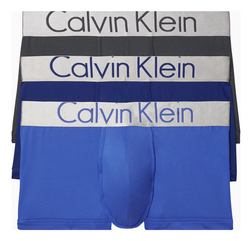 Trunks Calvin Klein Steel Micro Paquete 3 Hombre Multicolor