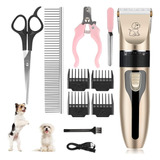 Maquina De Peluquería Canina Kit Mascotas Inalámbrica Full