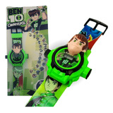 Relogio Infantil Projetor Ben 10 24 Imagens 3d Luz Promoção