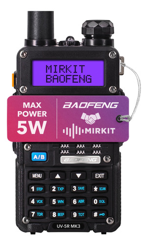 Mirkit Radio Uv-5r Mk3 De 5 Vatios 2023 Con Bateria De Iones